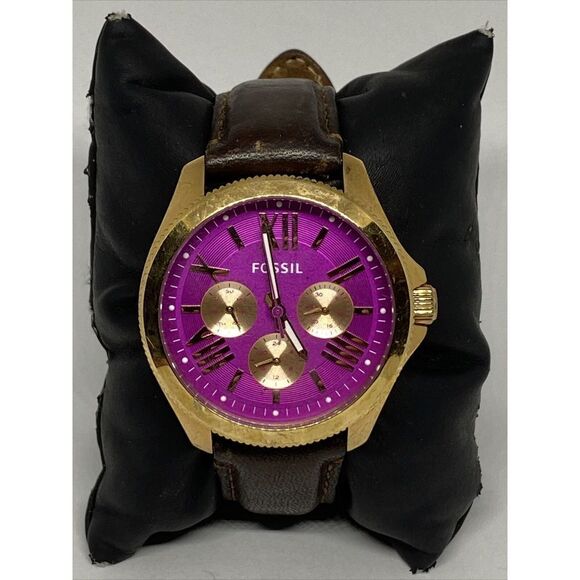 Fossil Cecile AM4549 Women's Brown Leather Analog Dial Quartz Wrist Watch VK581 - Picture 3 of 12